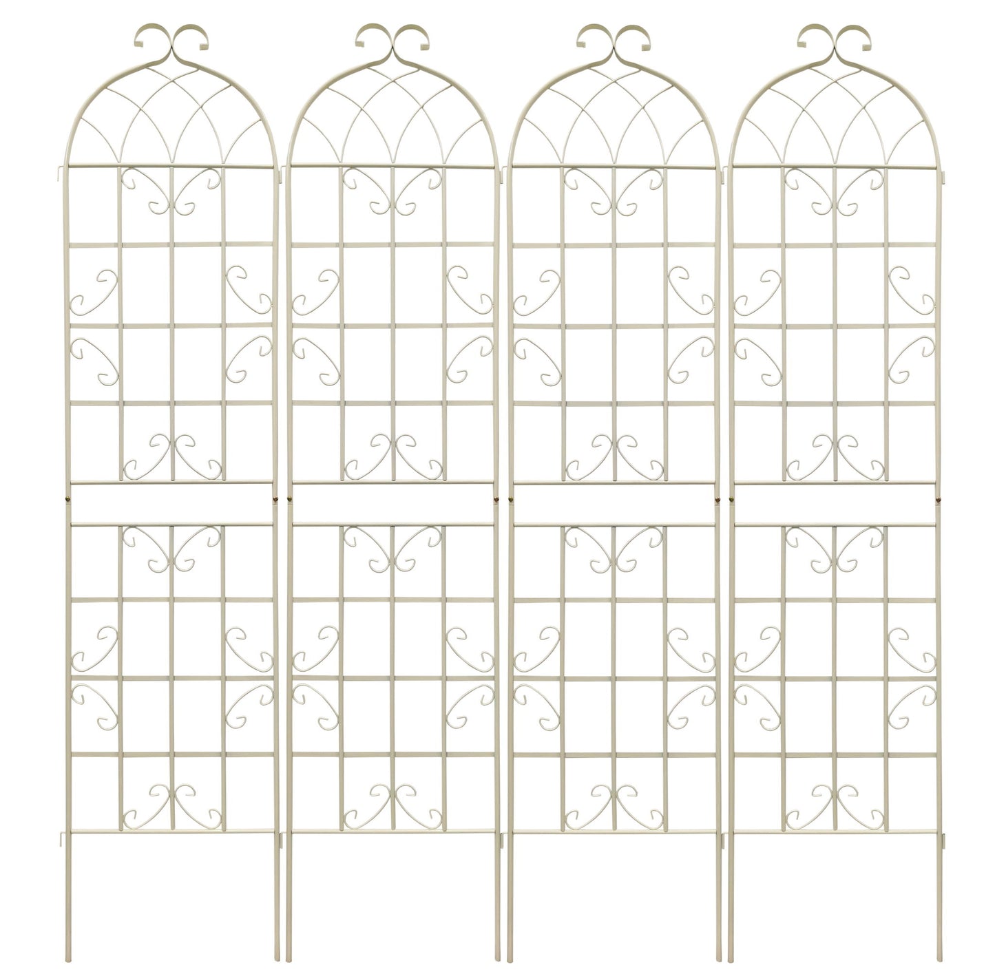 Metal Garden Rustproof Trellis For Climbing Plants Outdoor Flower Support