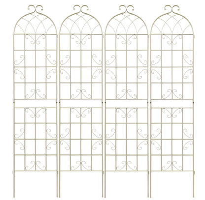 Metal Garden Rustproof Trellis For Climbing Plants Outdoor Flower Support