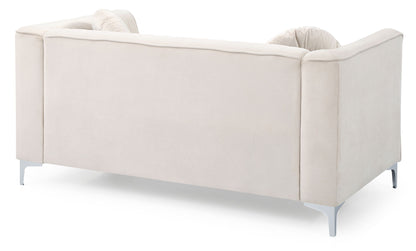 Glam Styled Micro Suede Loveseat