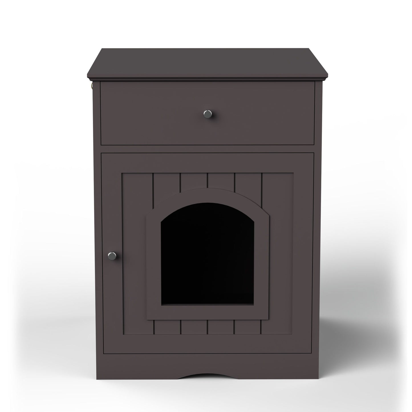 Pet House Cat Litter Box Enclosure With Drawer, Side Table