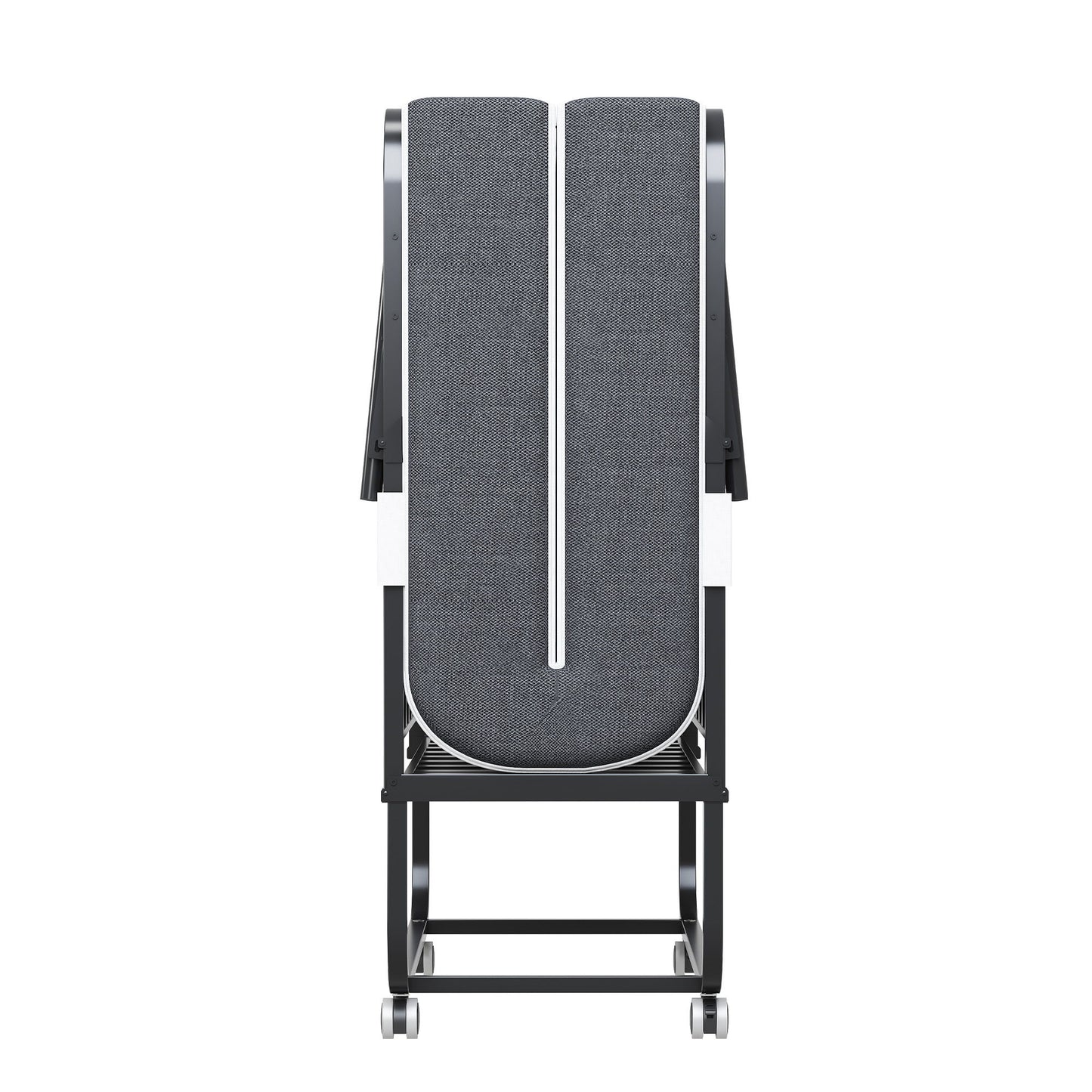 Twin Extra Long Folding Bed For Tall People, Heavy-Duty Rollaway Guest With Memory Foam Mattress - Black