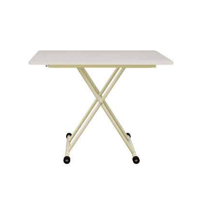 Adjustable Standing Table, Indoor & Outdoor Use, Portable With Adjustable Height - Off White / White