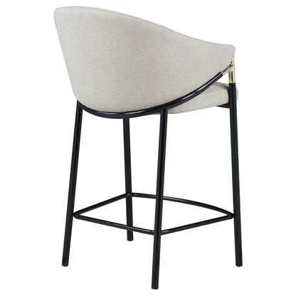 Sloped Arm Counter Stools (Set of 2) - Beige