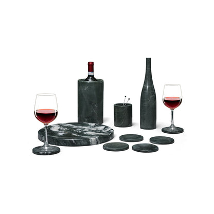 10 Pieces Luxury Natural Marble Dining Room Accessories Set