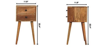 Mini 2 Drawer Nightstand