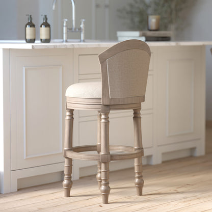Barrel Back Stool With Swivel