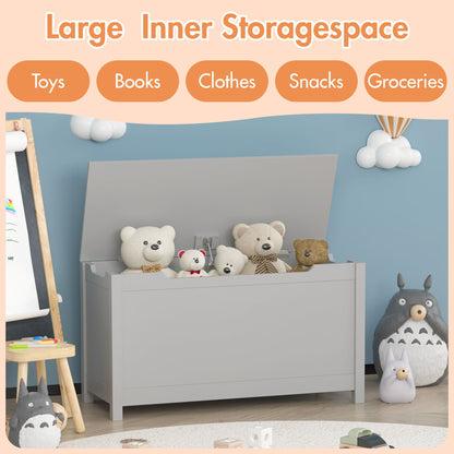 Toy Box Storage With Safety Hinged Lid