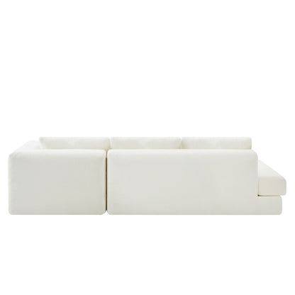 L-Shaped Modular Sofa With Double Layer Cushion