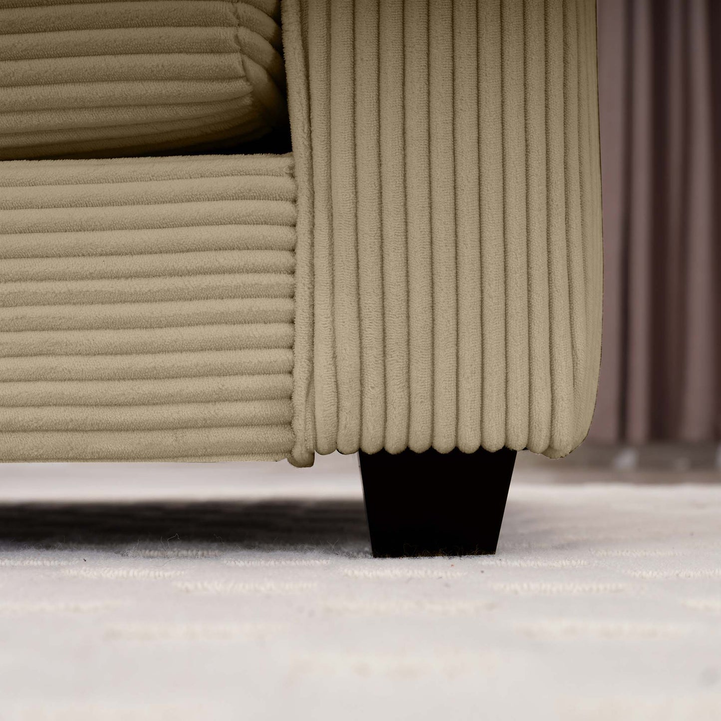 Classic Modern Comfortable Single Chair Deep Seat Sofa With Footstool
