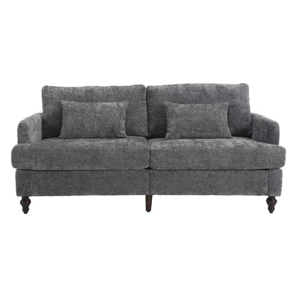 Mid Century Modern Fabric Loveseat Sofa, 2 Seat Upholstered Couch