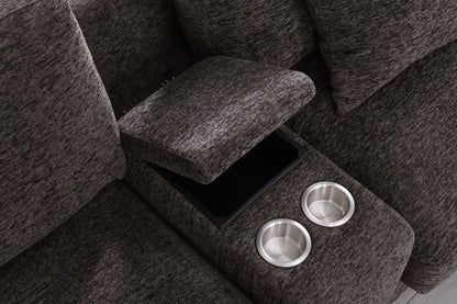 Nyeisha - Piece Upholstered Sofa & Chaise - Coffee