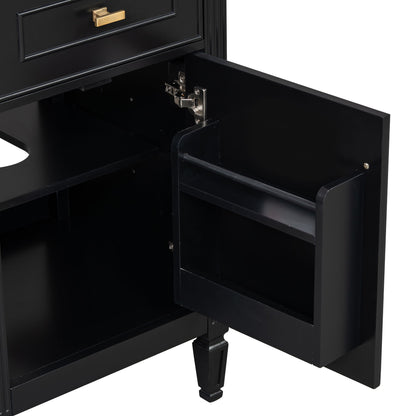Bathroom Vanity With Sink, Adjustable Shelf, Tilt-Out Drawer