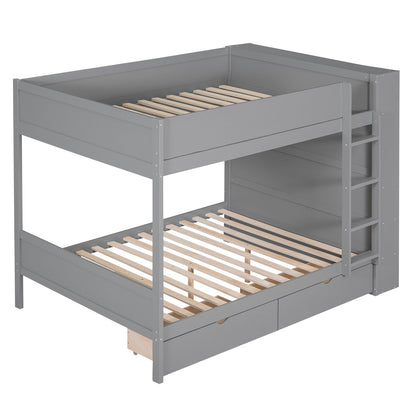 Bunk Bed With 2 Drawers And Multi Layer Cabinet