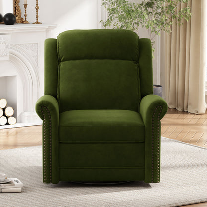 360 Degrees Swivel Recliner Manual Rocking Recliner Home With Adjustable Backrest
