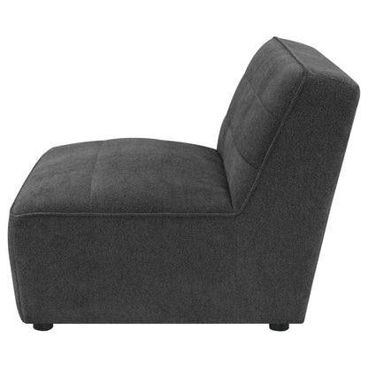Ortega - Upholstered Armless Chair - Charcoal