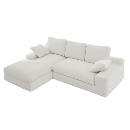 Compressed Sofa With 3 Back Cushions, 2 Throw Pillows
