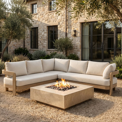 Outdoor Patio Sectional Sofa Set - Oak