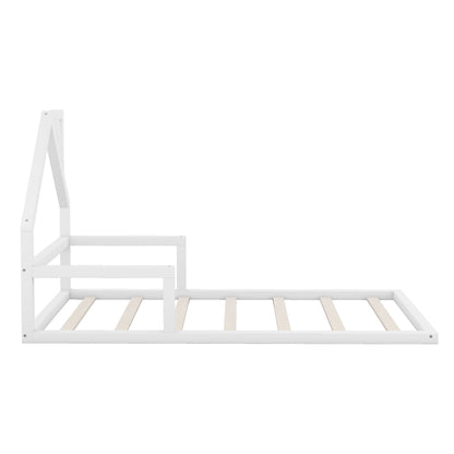 Floor Bed With House Shaped Headboard