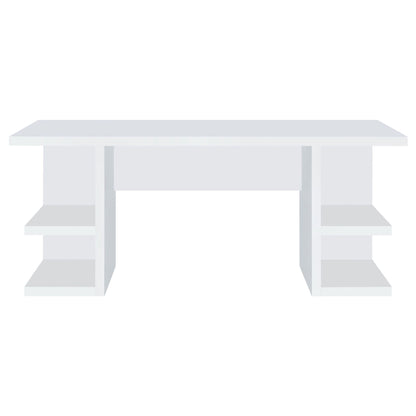 Hannah - 4 Shelf Writing Desk With Open Shelving - White