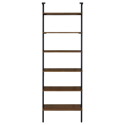 Christy - Owens - 6 Shelf Wall Bookshelf - Walnut