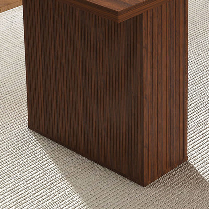 Rectangular Dining Table With Storage Base - Walnut