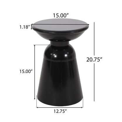 Outdoor Modern Metal End Large Table