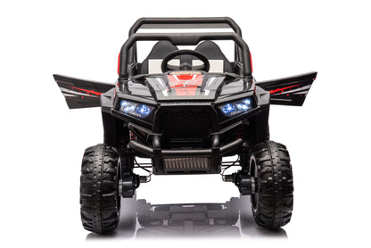 12V7A*1 30W*4 Four-Wheel Drive Seat One Button Start, Forward And Backward, High And Low Speed, Music, Front Light, Power Display, Two Doors Can Open, 2.4G R / C, Seat Belt Four Wheel Absorber