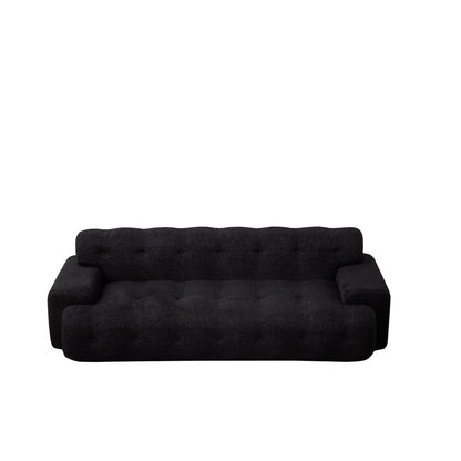 Cloud Series Minimalist Button Tufted Square Arm 3 Seater Sofa