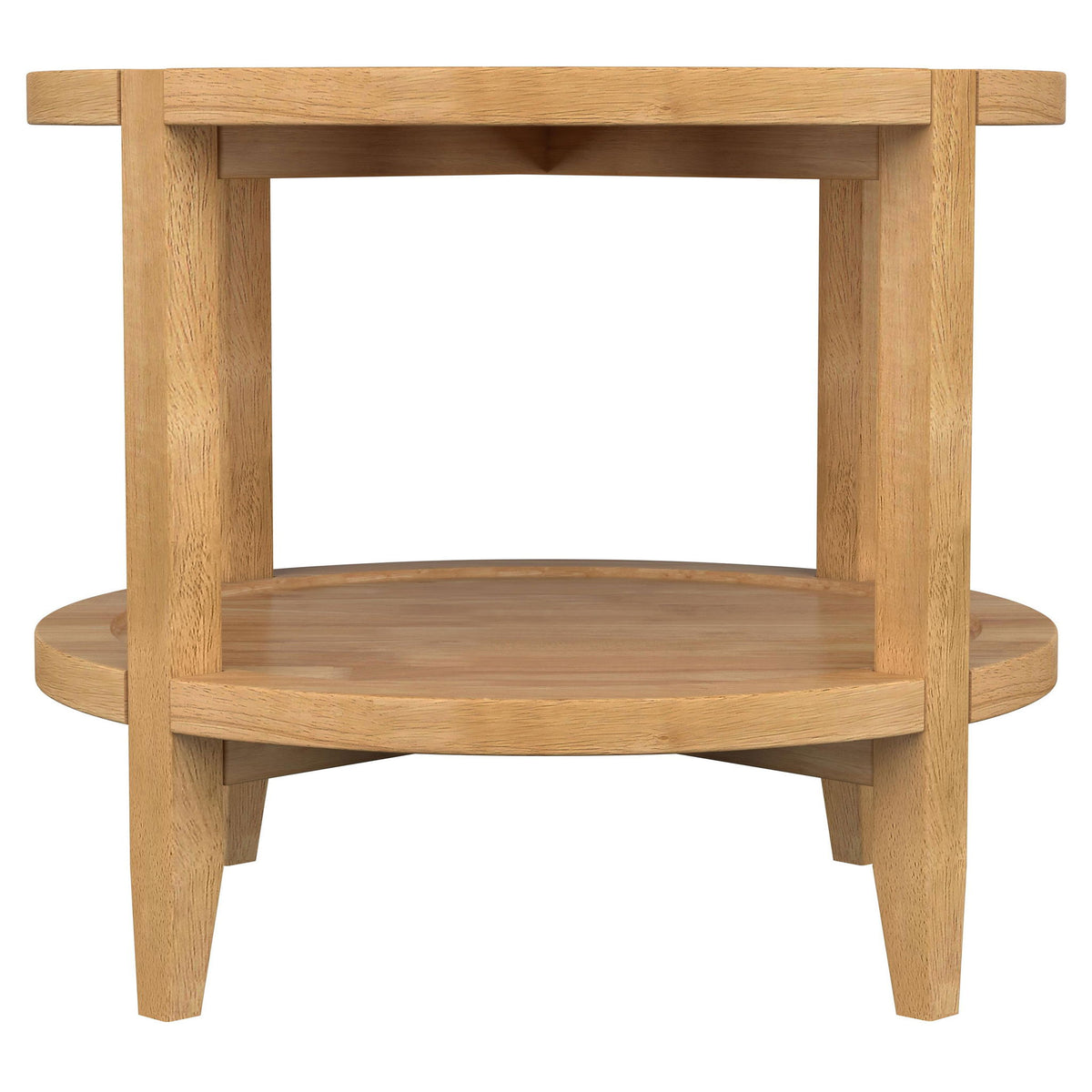 Elliott - 2 Piece Round Coffee And End Table Set - Maple