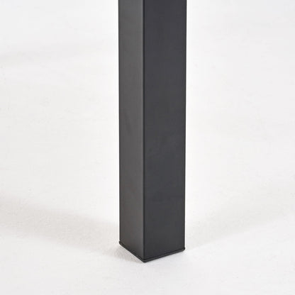 Rectangular Outdoor Dining Table Tabletop With Iron Legs - Black