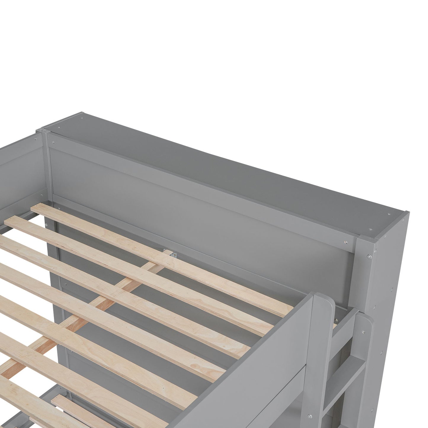 Bunk Bed With 2 Drawers And Multi Layer Cabinet