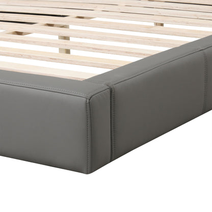 Stylish Upholstered Bed With Birch Wood Frame