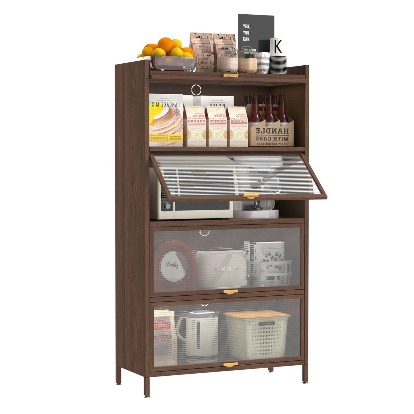 Flip Doors Cabinet, With Ample Storage Space