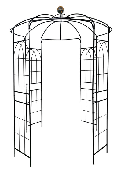 Metal Garden Arch Iron Garden Arbors Gazebo Dia High Birdcage Shape Pergola Pavilion For Wedding Ceremony