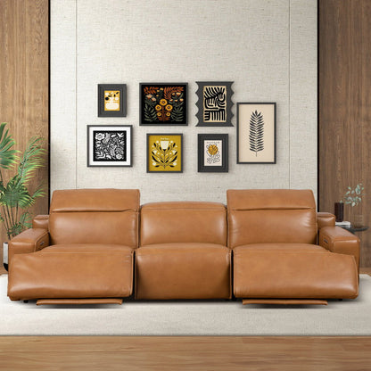 Urbana - Triple Power Recliner Sofa - Tan