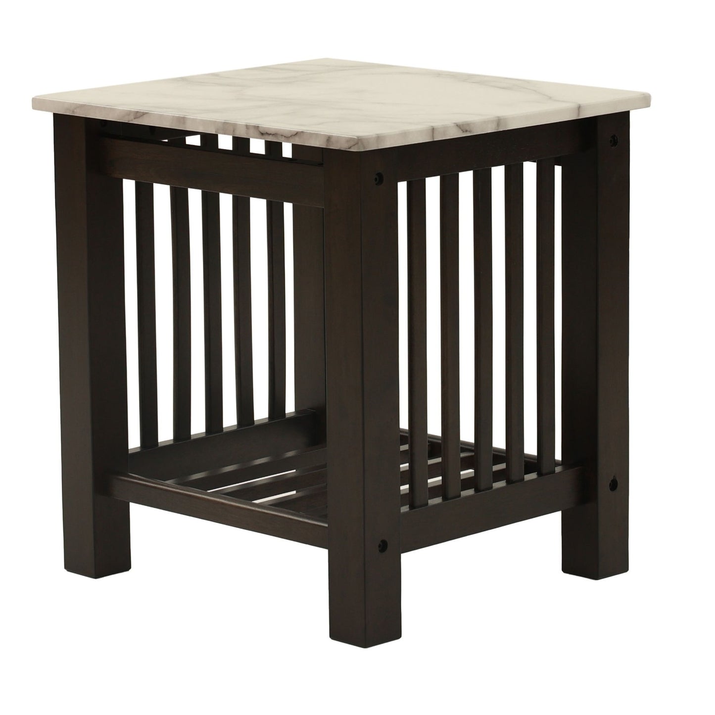 3 Piece Occasional Table Set, 1 Coffee Table And 2 End Tables, Open Storage Design - Walnut