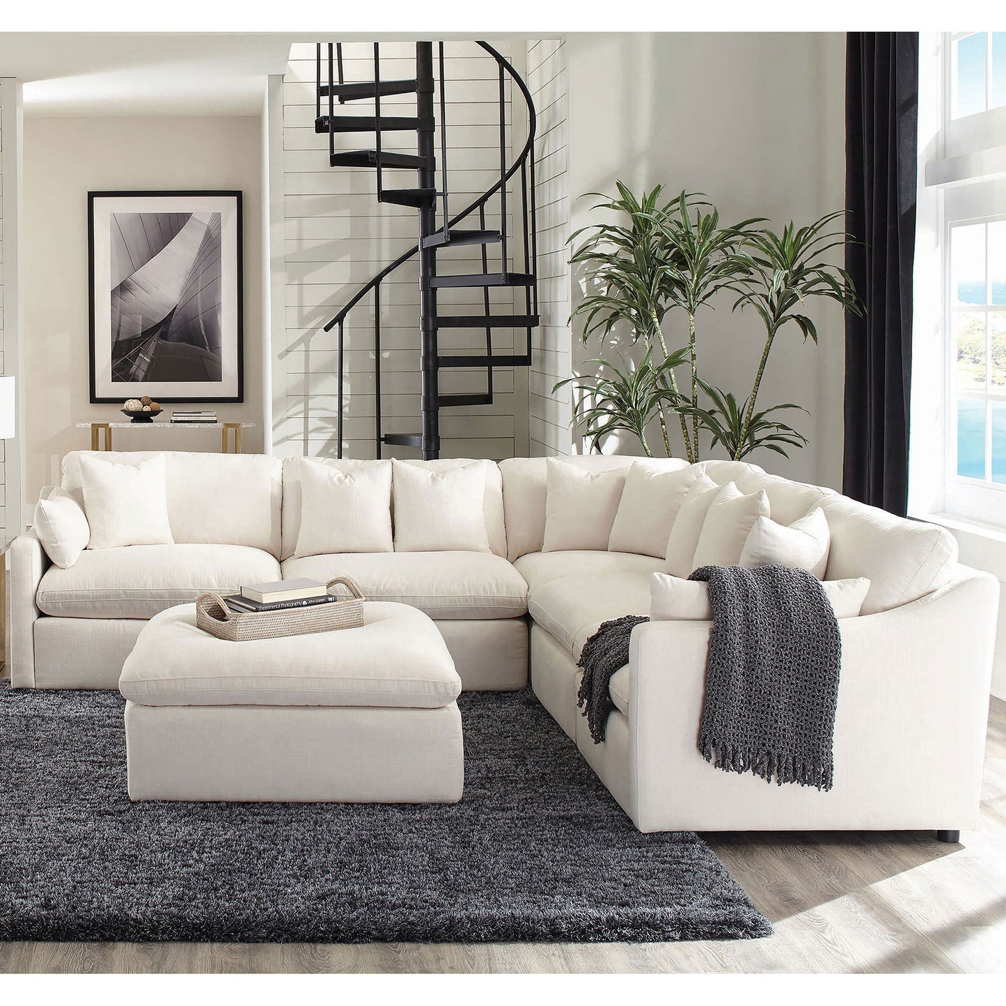 Hobson - Square Upholstered Comfort - Ivory