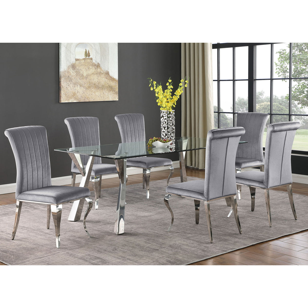 Elegant Upholstered Side Chairs (Set of 4)