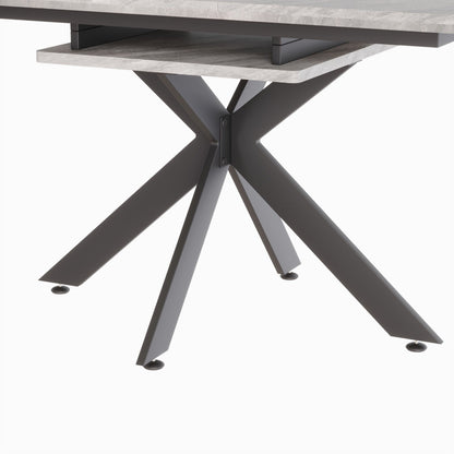 Modern Extendable Dining Table Set With Soft Padded Armless Chairs