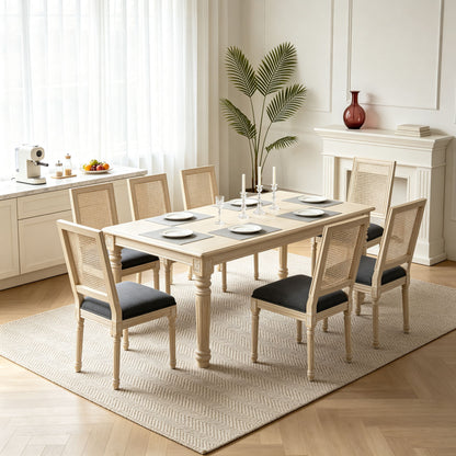 Dining Chairs With Square Back (Set of 2)