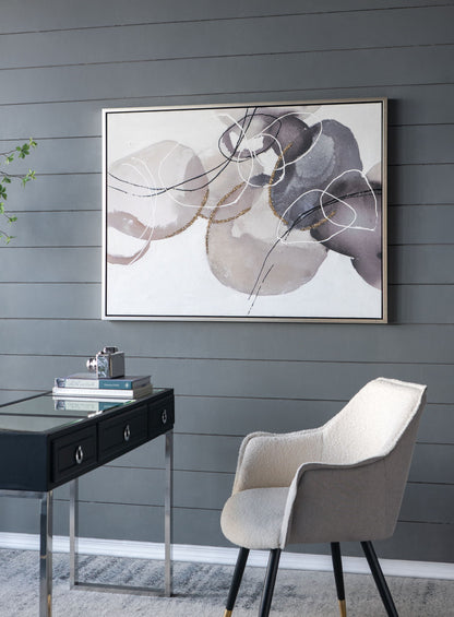 Large Modern Oil Painting, Hand Painted Abstract Watercolor Texture - Multicolor