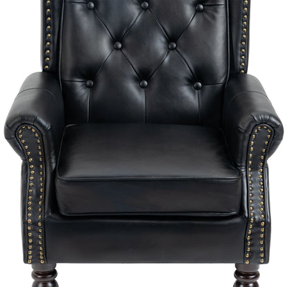 Modern Accent Armchair With Sturdy Wood Legs