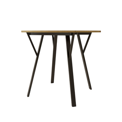 Round Dining Table, For 2 - 4 People - Rustic Brown
