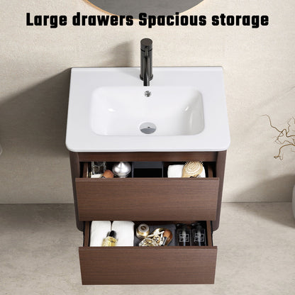 Wall Mounted Floating Bathroom Vanity With Sink And Cabinet