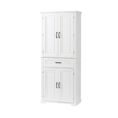 Bathroom Storage Cabinet With Doors And Drawer, Adjustable Shelf