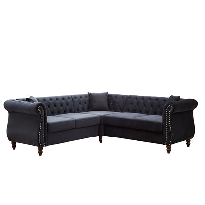 Streamline Modern L-Shaped Corner Sofa