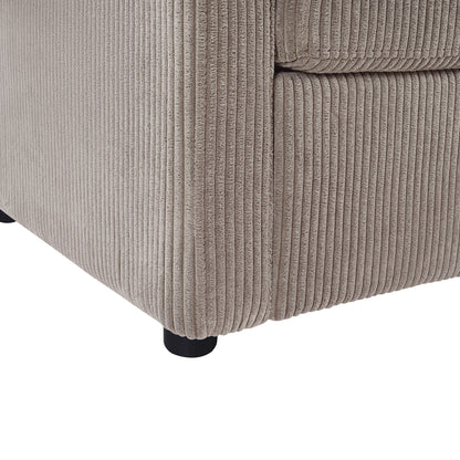 Sleeper Sofa With Foldable Mattress, USB Ports, Side Table & Storage Pocket