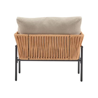 Rope Lounge Chair With Cushions For Modern Spaces