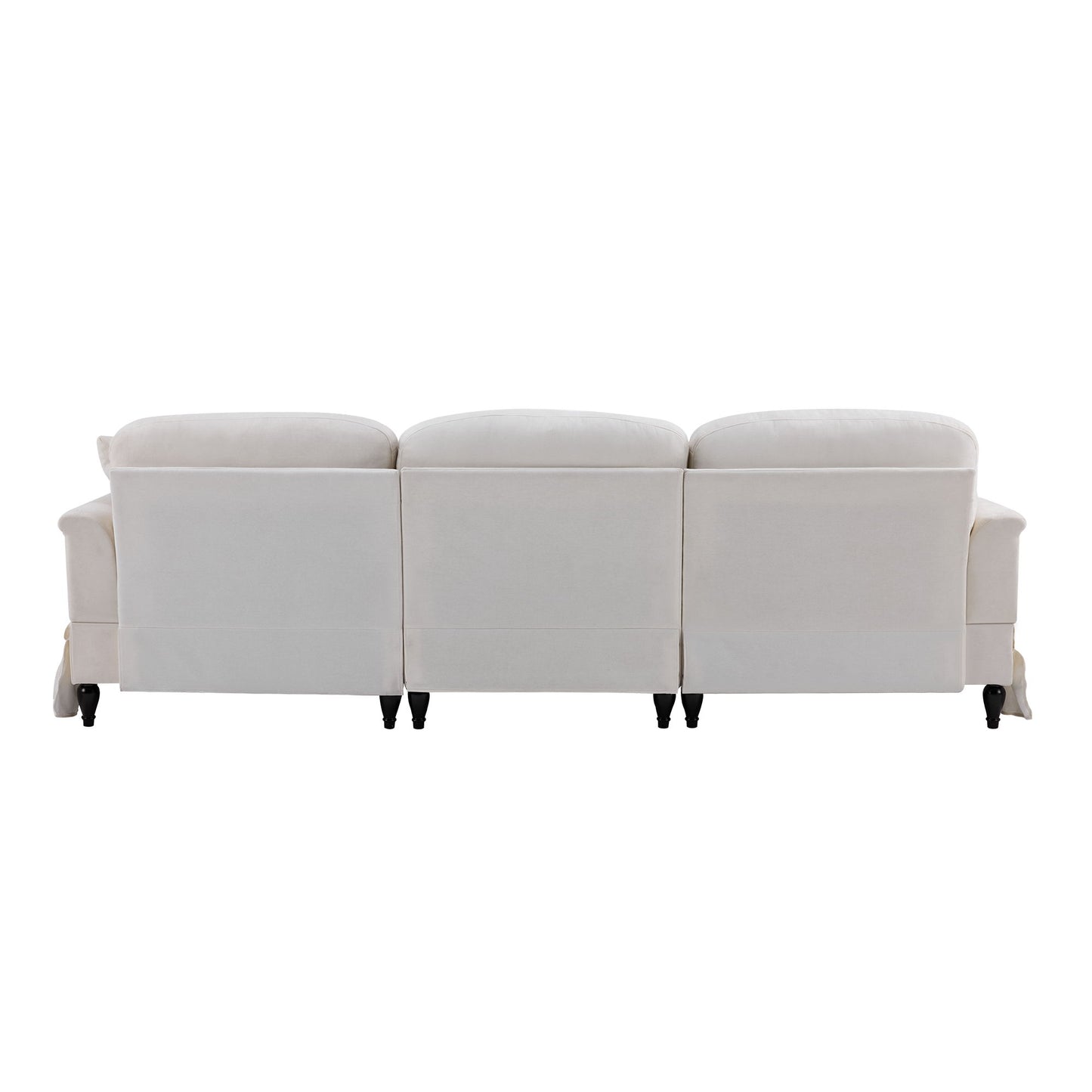 Cloud Sofa With Removable Ruffled Skirt With Ottoman And Flared Arms