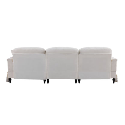 Cloud Sofa With Removable Ruffled Skirt With Ottoman And Flared Arms